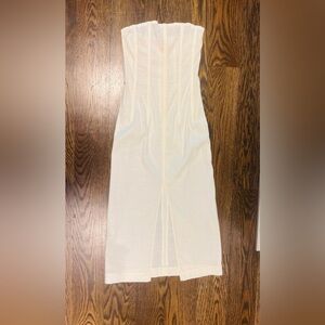 EUC Cult Gaia White linen Strapless dress